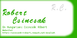 robert csincsak business card